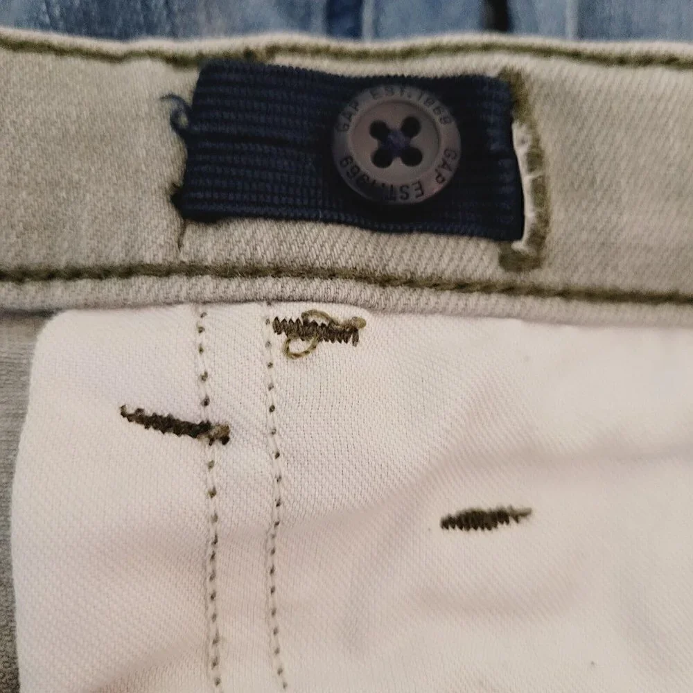 GAP Girls Denim Jeans Stretch Slim Sz 14 Gray Mid Rise Teens Teenager Junior